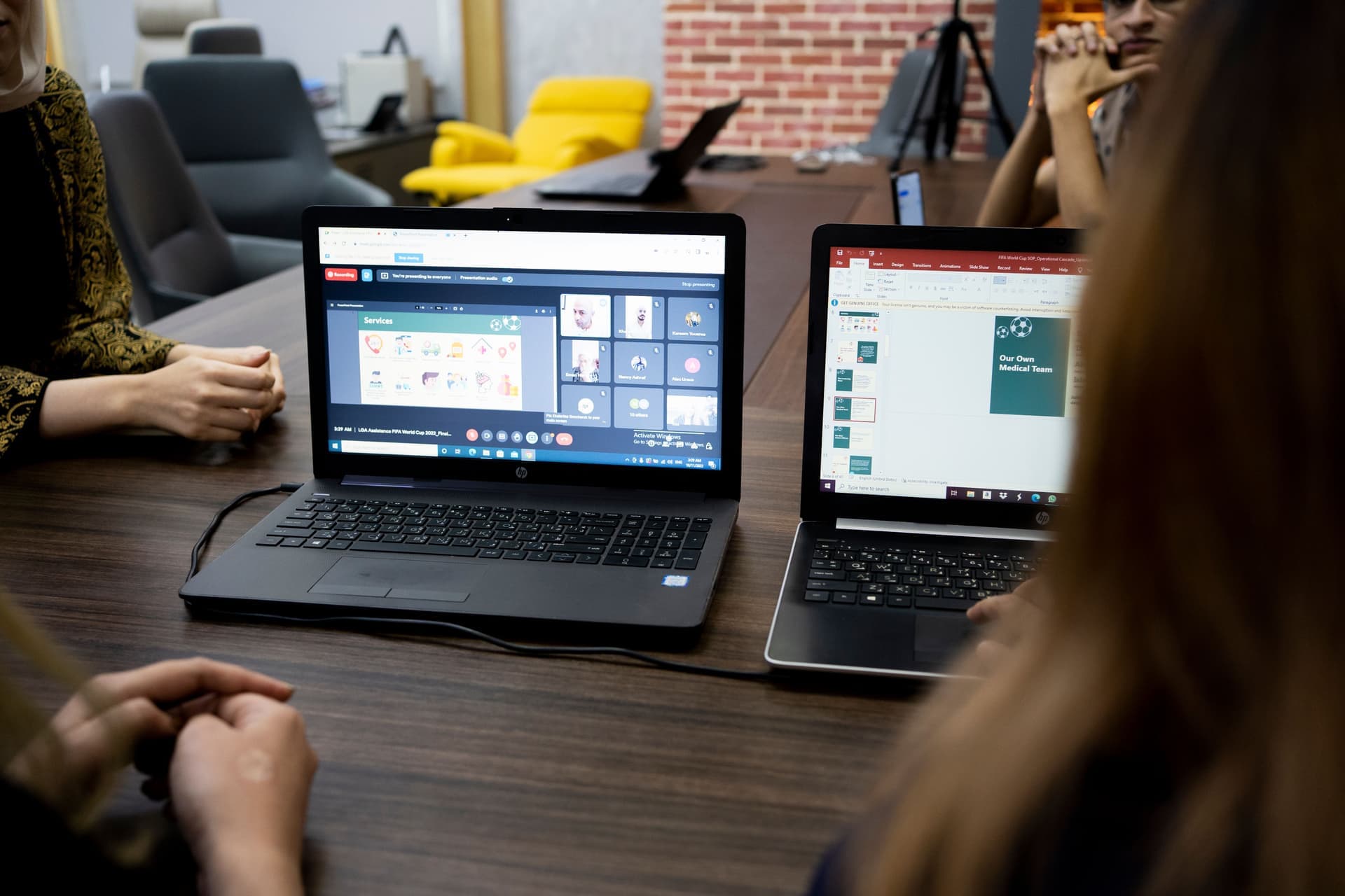 A laptop showing an online discussion